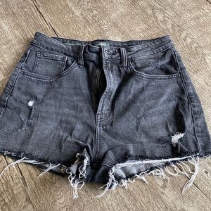 Wildfable high waisted black jeans short